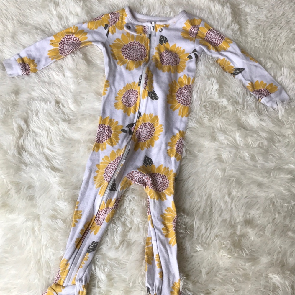 Carters Sunflower Onesie Pajamas